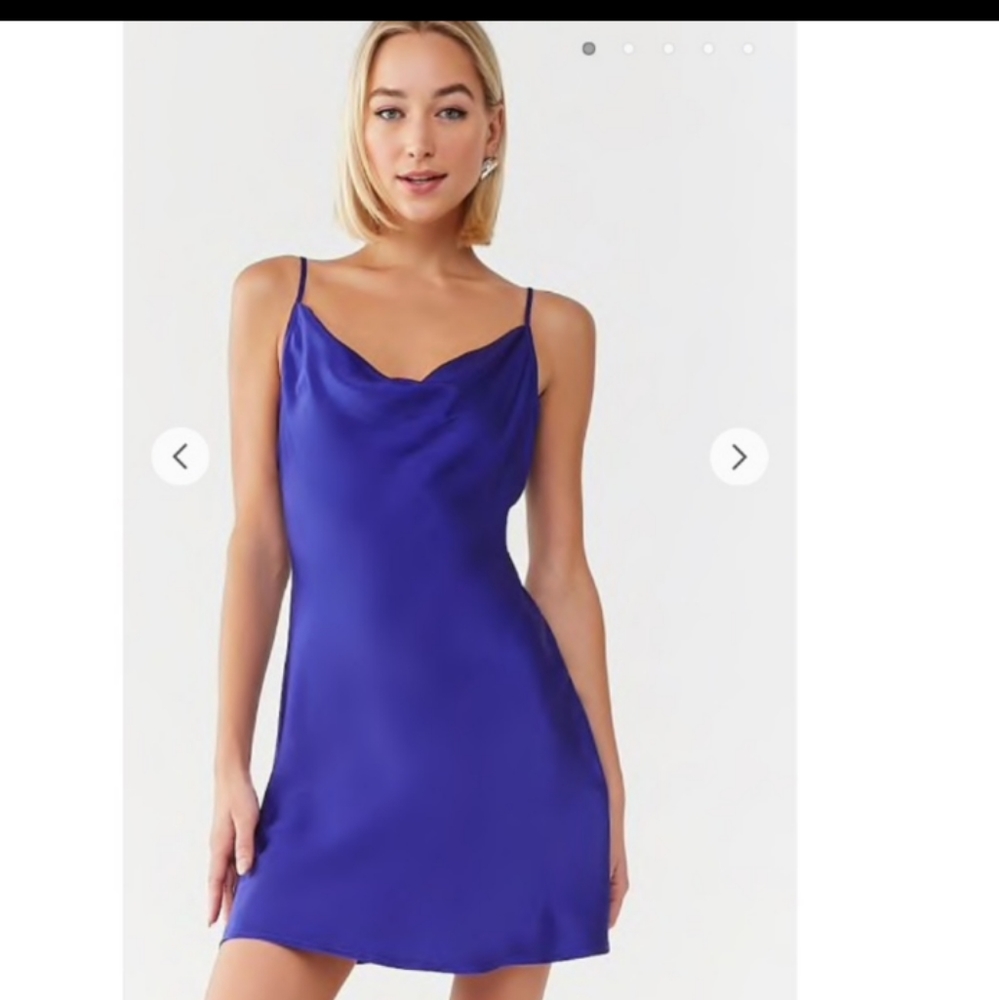 NWT Forever 21 Royal Blue Slip Party Dress Size M